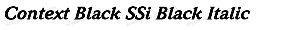 Context Black SSi Black Italic字体转换
